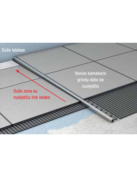 ACO ShowerStep profiliuočiai su matiniu paviršiumi 990mm