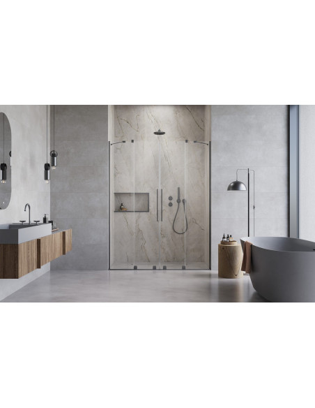 Radaway Furo Brushen GunMetal DWD dušo durys