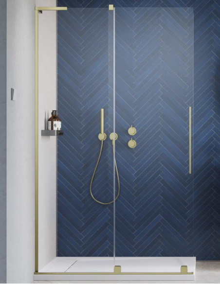 Radaway Furo SL Brushed Gold Walk-in dušo sienelė