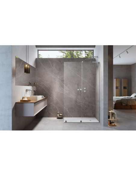 Radaway Furo SL Brushed Nickel Walk-in dušo sienelė