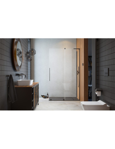 Radaway Furo SL Brushed GunMetal Walk-in dušo sienelė