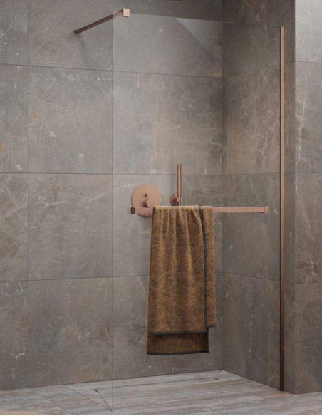 Radaway  Modo New Brushed Copper II nejudanti dušo sienelė su pakaba