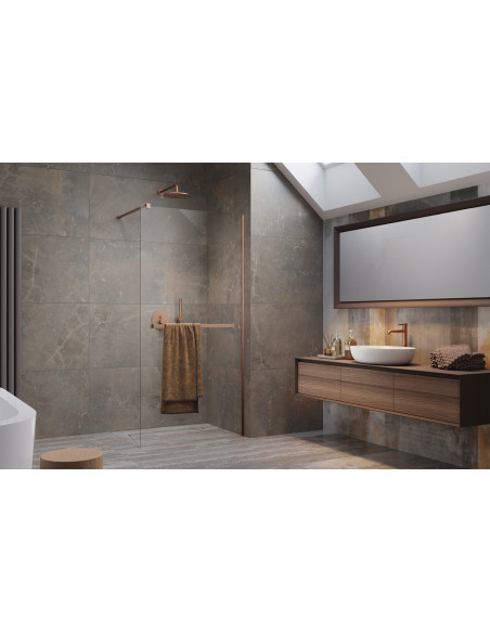 Radaway  Modo New Brushed Copper II nejudanti dušo sienelė su pakaba