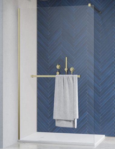 Radaway  Modo New Brushed Gold II nejudanti dušo sienelė su pakaba