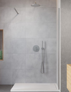 Radaway Modo New Brushed Nikel II nejudanti dušo sienelė