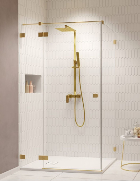 Radaway Essenza Pro Brushed Gold KDJ kampinė dušo kabina
