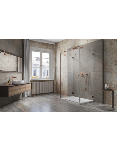 Radaway Essenza Pro Brushed Copper KDJ+S kampinė dušo kabina