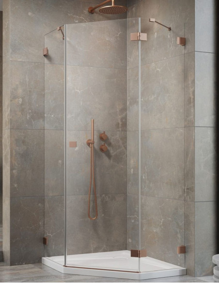 Penkiakampė dušo kabina Radaway Essenza Pro Brushed Copper PTJ