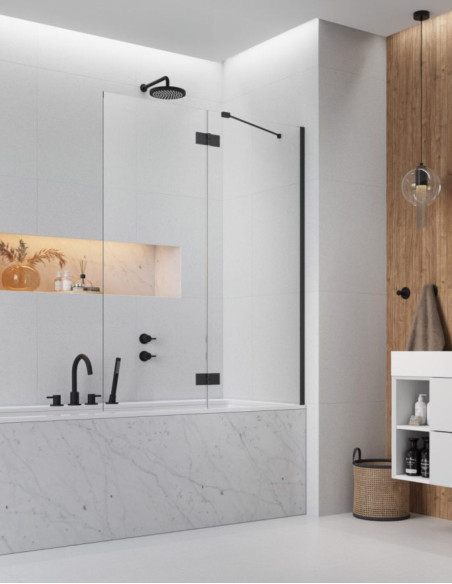Radaway Essenza Black PND II vonios sienelė