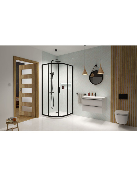 Radaway Premium Pro Black PDD pusapvalė dušo kabina