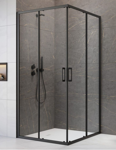 Radaway Premium Pro Black KDD kampinė dušo kabina