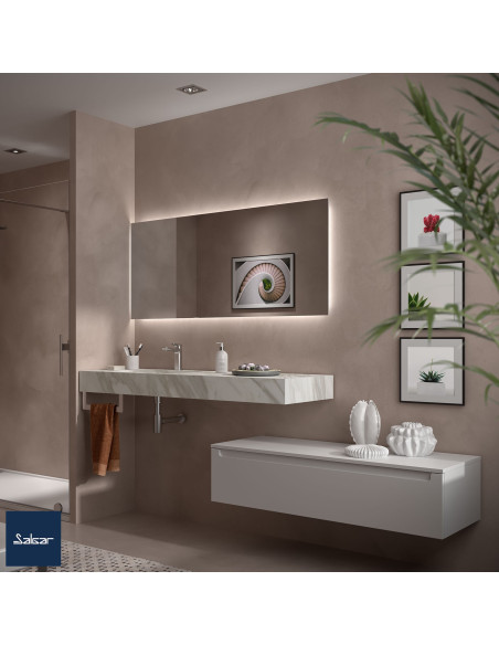 Salgar COMPAKT praustuvas su stalviršiu WHITE MARBLE