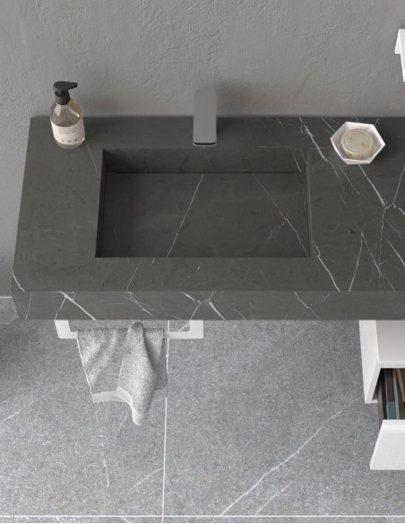 Salgar COMPAKT praustuvas su stalviršiu GREY STONE