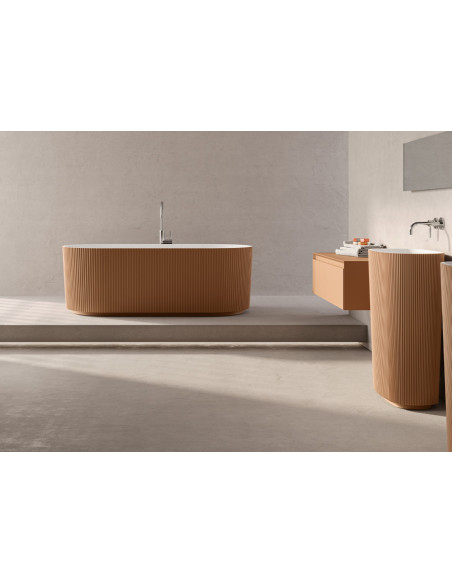 Grindinis praustuvas Olympia Freestanding baltas matinis 550x360