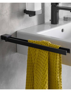 Pasukamas rankšluosčių laikiklis - dvigubas Emco Loft 437 mm, juodas