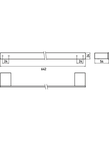 Rankšluosčių laikiklis Emco Loft 642mm, chromas