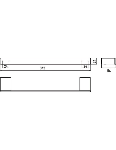Rankšluosčių laikiklis Emco Loft 342mm, chromas
