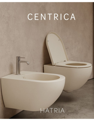 Pakabinamas unitazas Hatria CENTRICA PURE VORTEX su Soft close dangčiu