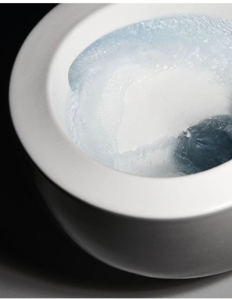 Pakabinamas unitazas Hatria CENTRICA PURE VORTEX su plonu soft close dangčiu