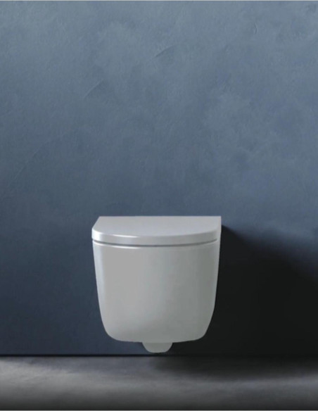 Pakabinamo WC komplektas - Tece 4in1 rėmas + unitazas Hatria FUTURA VORTEX su sūkurio nubėgimu + lėtai nusileidžiantis dangtis