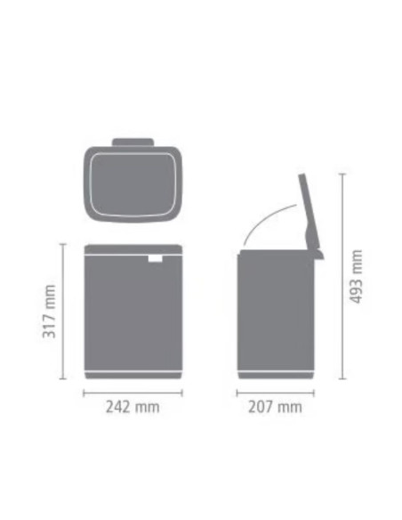 Brabantia Šiukšlių dėžė BO 7L
