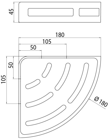 Kampinė vonios lentynėlė Emco System, chromas