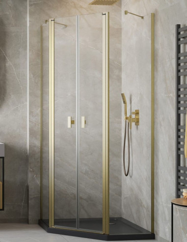 Penkiakampė dušo kabina Radaway Nes Brushed Gold PTD