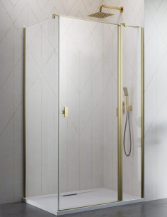 Kampinė dušo kabina Radaway Nes Brushed Gold KDJ II