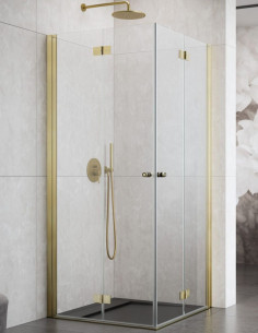 Kampinė dušo kabina Radaway Nes Brushed Gold KDD B