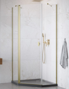 Penkiakampė dušo kabina Radaway Nes Brushed Gold PTJ
