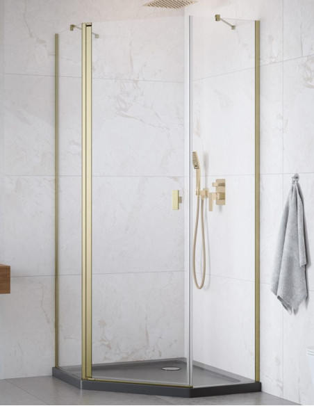 Penkiakampė dušo kabina Radaway Nes Brushed Gold PTJ
