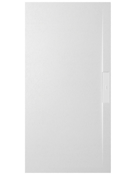 ZENON SIDE STONE 120x90 akmens masės dušo padėklas, sifonas, dangtelis WHITE