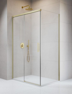 Radaway Idea 8 Brushed Gold KDJ kampinė dušo kabina