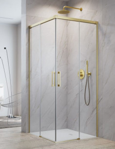 Radaway Idea 8 Brushed Gold KDD kampinė dušo kabina