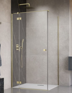 Radaway Essenza 8 Brushed Gold KDJ kampinė dušo kabina