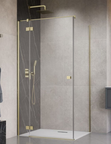 Radaway Essenza 8 Brushed Gold KDJ kampinė dušo kabina