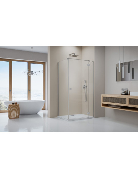Radaway Essenza 8 Brushed Nickel KDJ kampinė dušo kabina