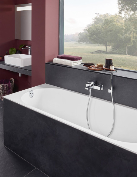 Stačiakampė vonia Villeroy & Boch Oberon 2.0 1800x800 su kojelėmis ir integruotu chrome/white sifonu