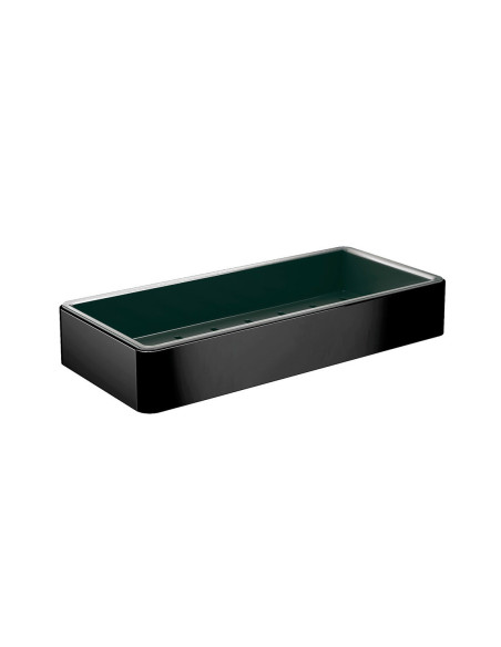 Pakabinama lentynėlė Emco Loft su plastikiniu įdėklu, 220x36x101 mm, juoda-juoda