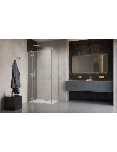 Radaway Essenza Brushed Gold KDJ kampinė dušo kabina
