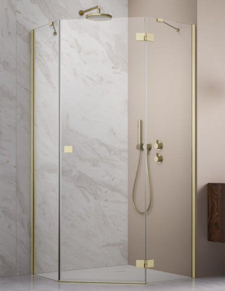 Radaway Essenza Brushed Gold PTJ penkiakampė dušo kabina
