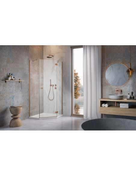 Radaway Essenza Brushed Copper PTJ penkiakampė dušo kabina