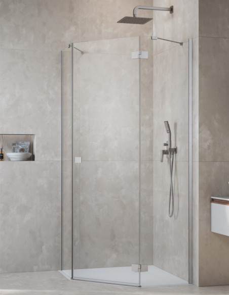 Radaway Essenza Brushed Nickel PTJ penkiakampė dušo kabina