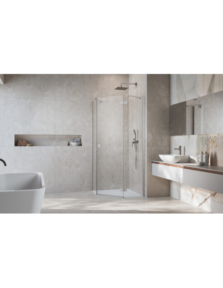 Radaway Essenza Brushed Nickel PTJ penkiakampė dušo kabina