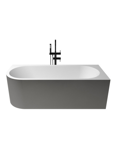 Akrilinė vonia Corner Right 170x70 su apvalintu kampu, White Matt
