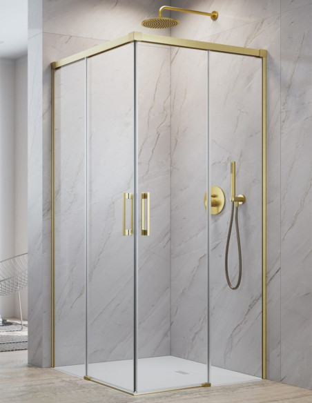 Radaway Idea KDD Brushed Gold kampinė dušo kabina