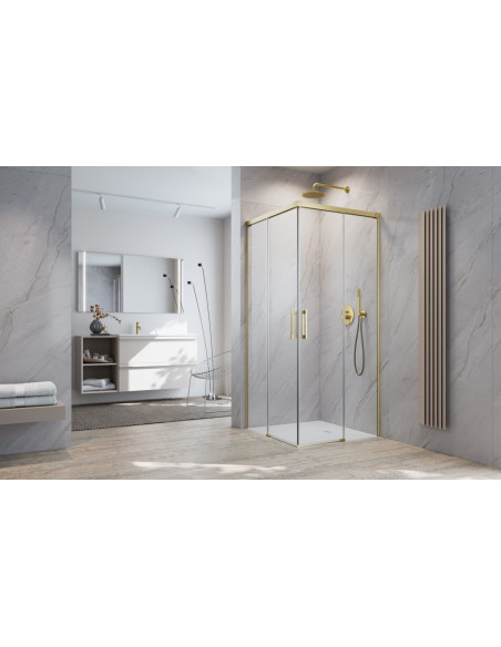 Radaway Idea KDD Brushed Gold kampinė dušo kabina