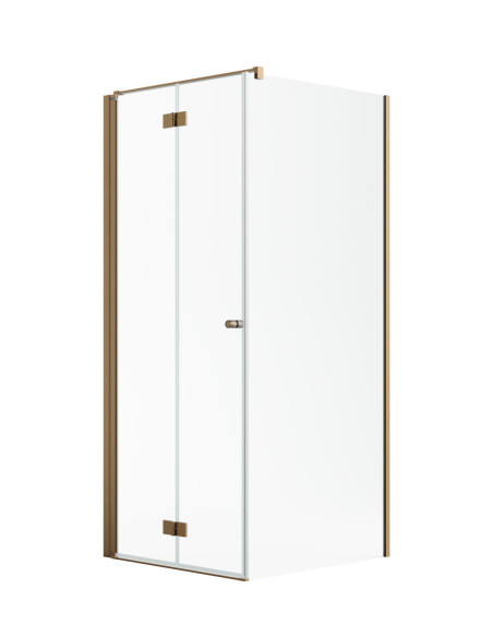 Kampinė dušo kabina Radaway Nes Brushed Copper KDJ B