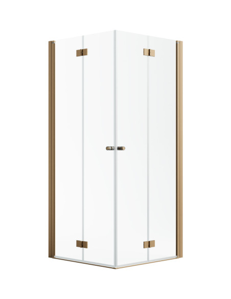 Kampinė dušo kabina Radaway Nes Brushed Copper KDD B