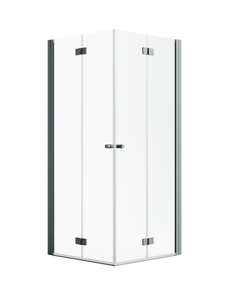 Kampinė dušo kabina Radaway Nes Brushed GunMetal KDD B